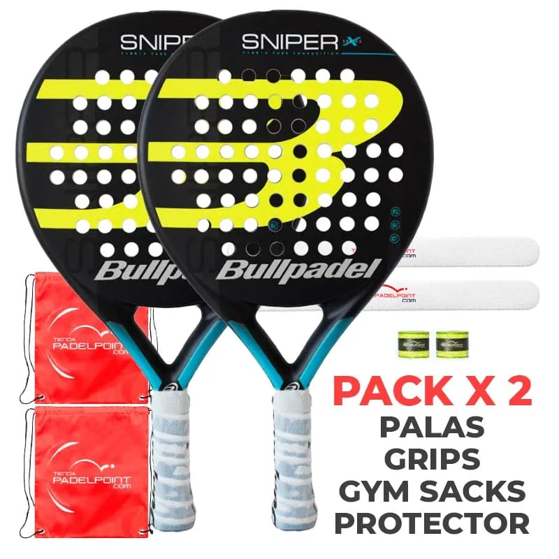 Pack Palas Bullpadel Sniper Yellow X2 | Bullpadel