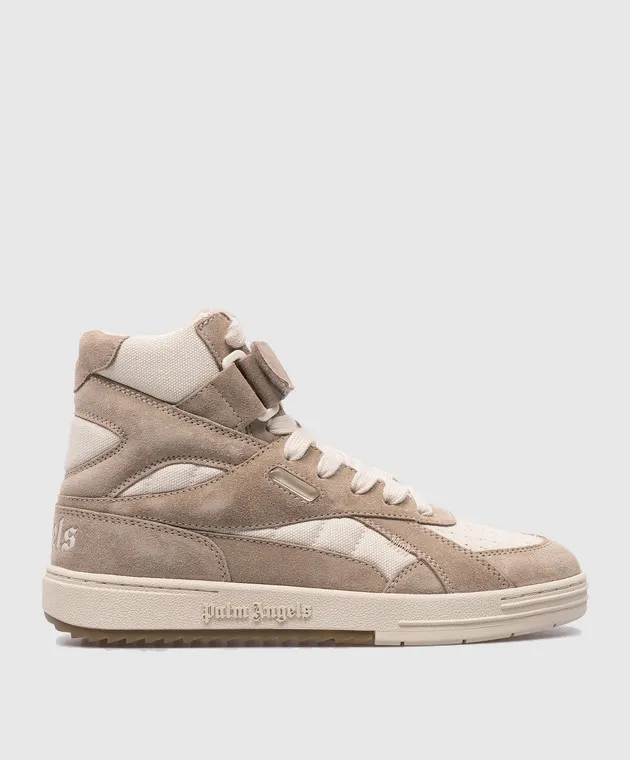 PALM ANGELS BEIGE COMBINED HIGHTOPS