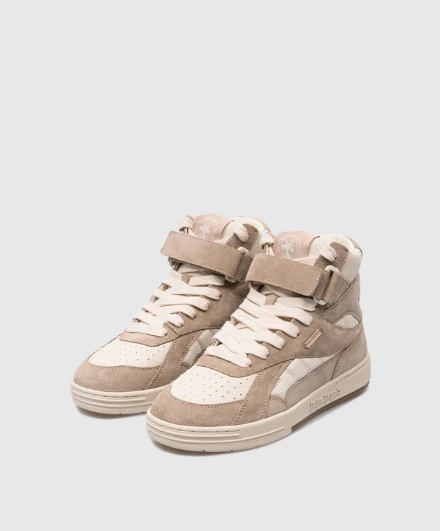 PALM ANGELS BEIGE COMBINED HIGHTOPS