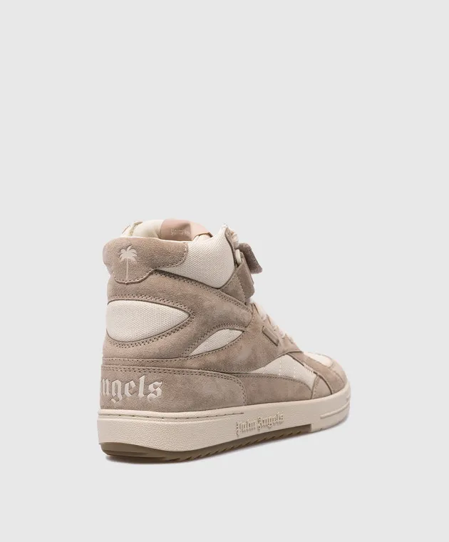 PALM ANGELS BEIGE COMBINED HIGHTOPS
