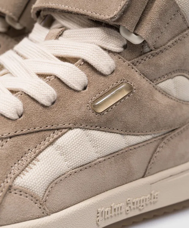 PALM ANGELS BEIGE COMBINED HIGHTOPS