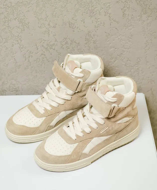 PALM ANGELS BEIGE COMBINED HIGHTOPS