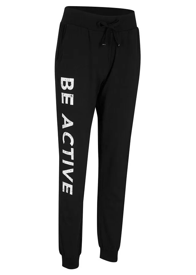 PANTALóN DE CHáNDAL DE ALGODóN CON ESTAMPADO Y CORTE HOLGADO NEGROBLANCO ESTAMPADO