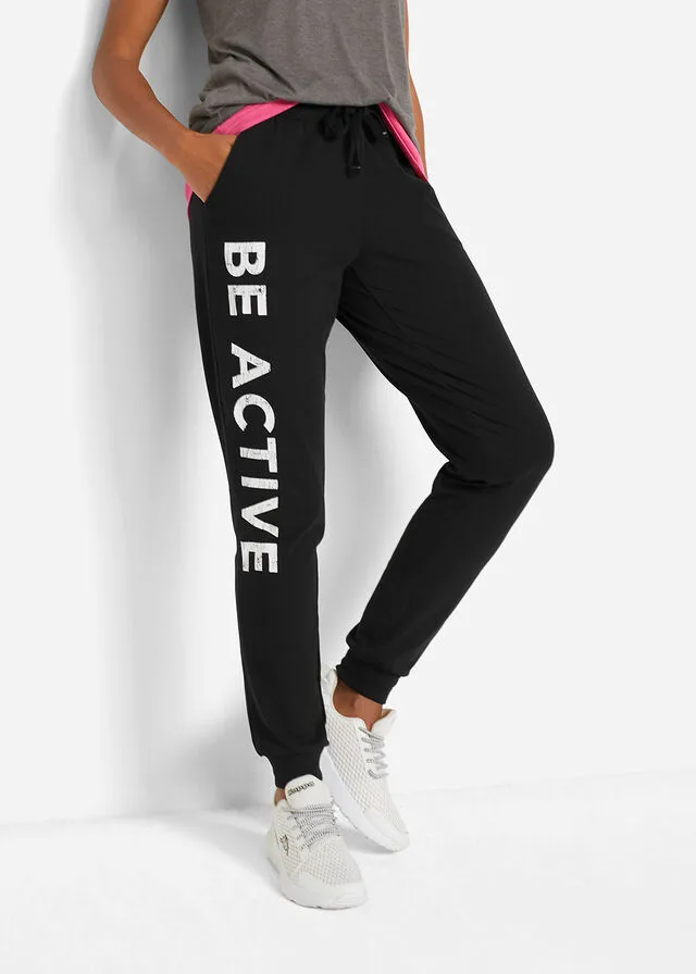 PANTALóN DE CHáNDAL DE ALGODóN CON ESTAMPADO Y CORTE HOLGADO NEGROBLANCO ESTAMPADO