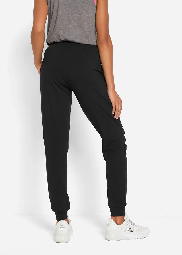 PANTALóN DE CHáNDAL DE ALGODóN CON ESTAMPADO Y CORTE HOLGADO NEGROBLANCO ESTAMPADO