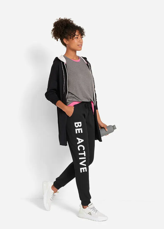 PANTALóN DE CHáNDAL DE ALGODóN CON ESTAMPADO Y CORTE HOLGADO NEGROBLANCO ESTAMPADO