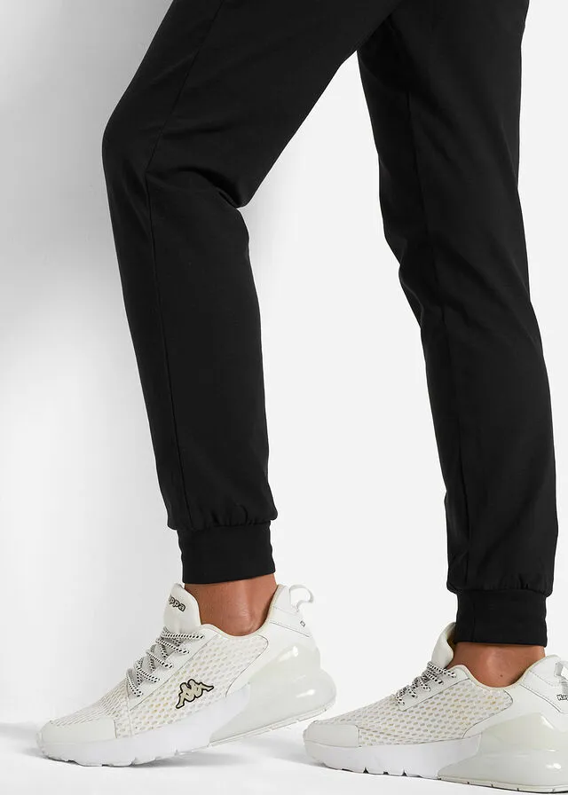 PANTALóN DE CHáNDAL DE ALGODóN CON ESTAMPADO Y CORTE HOLGADO NEGROBLANCO ESTAMPADO