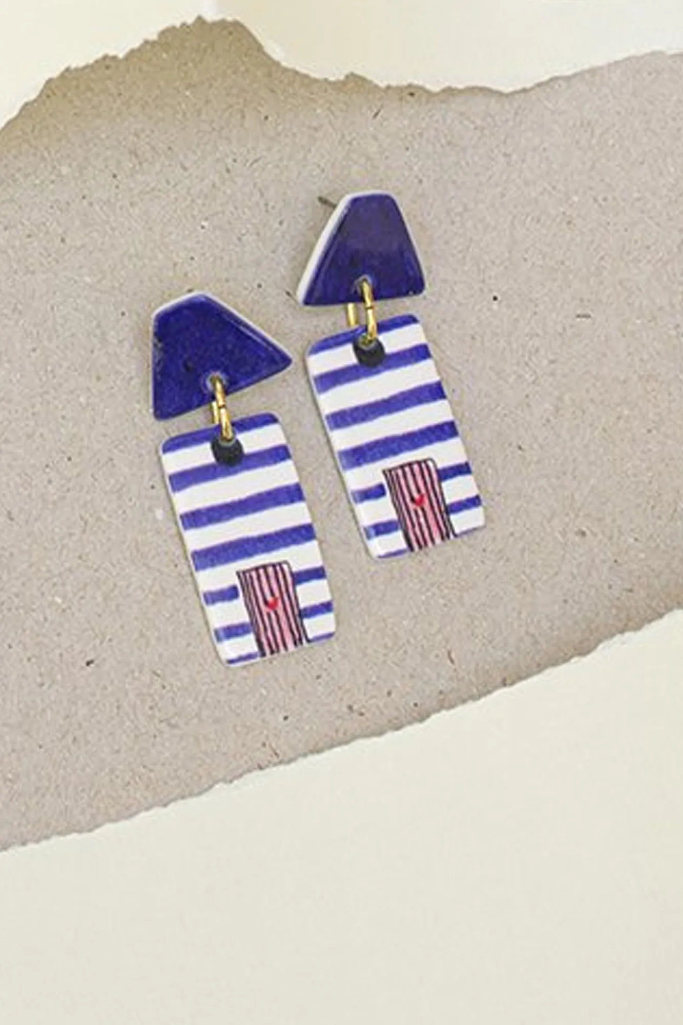 Pendientes de porcelana CASITAS MARINERAS