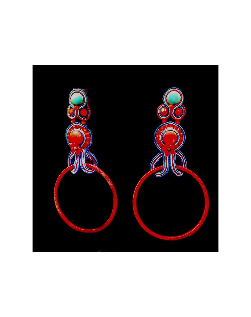 PENDIENTES FLAMENCA DE AROS ESPECTACULARES