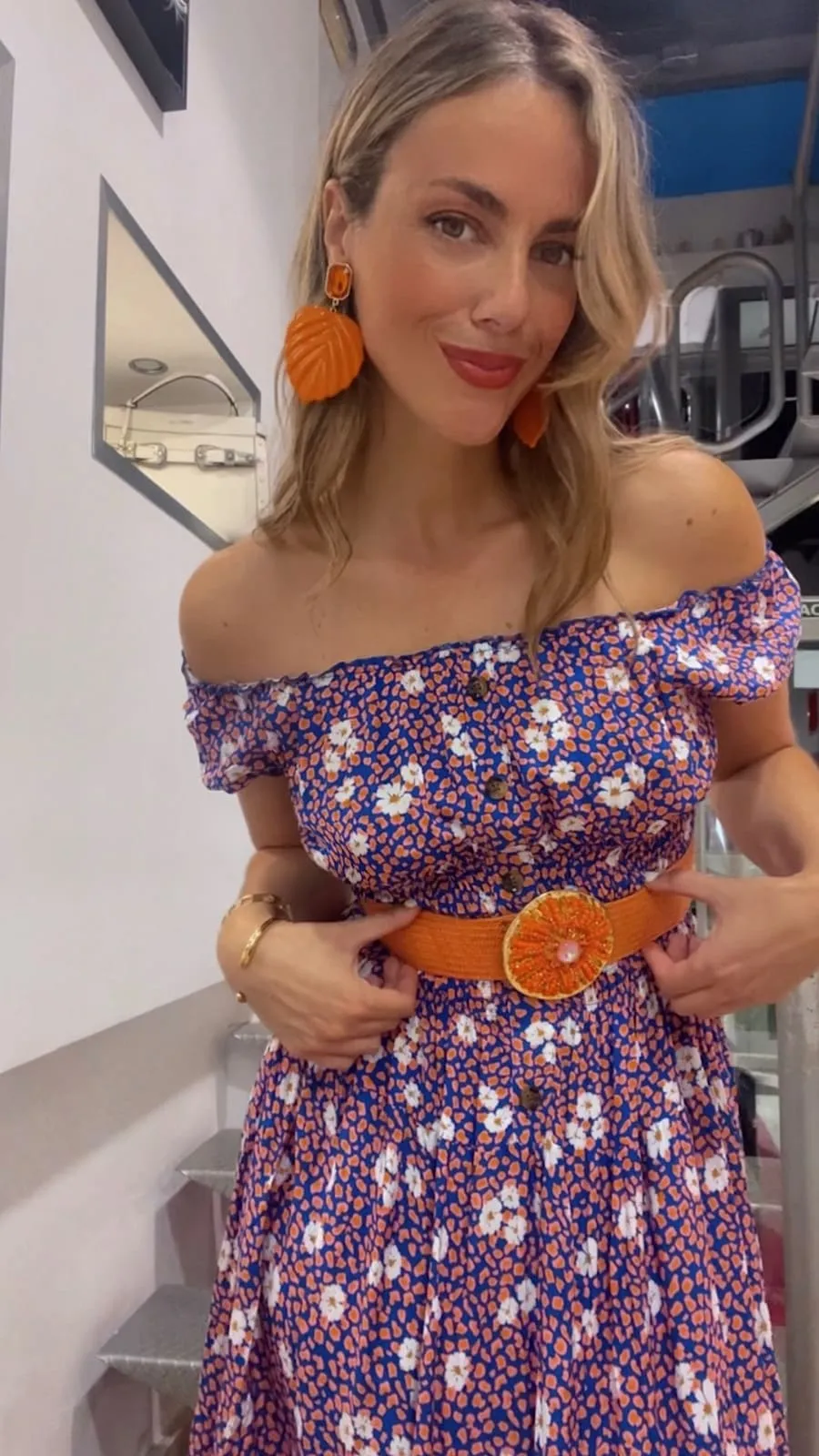 Pendientes Hoja Orange