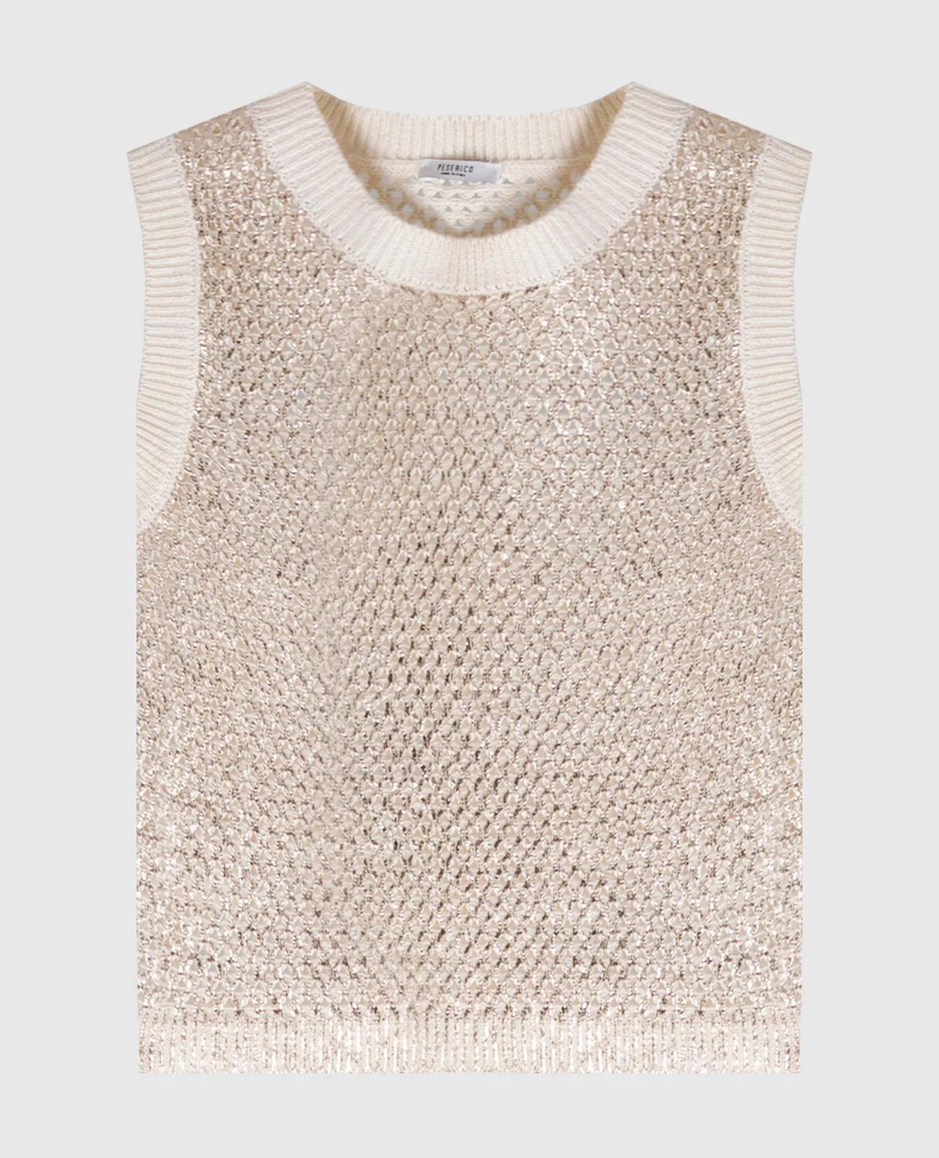 Peserico Beige openwork top