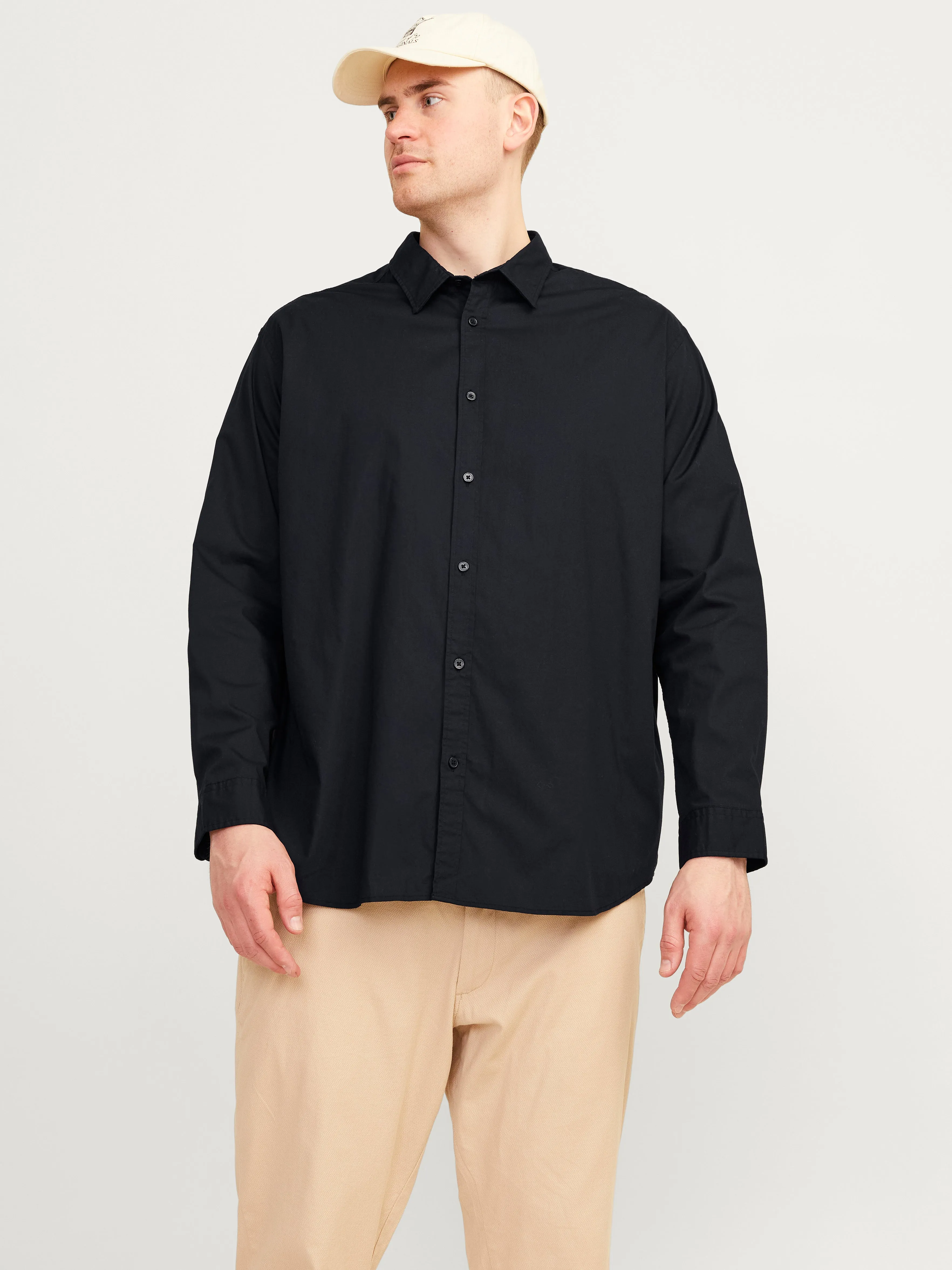 Plus Camisa formal Corte slim | Negro | Jack & Jones®