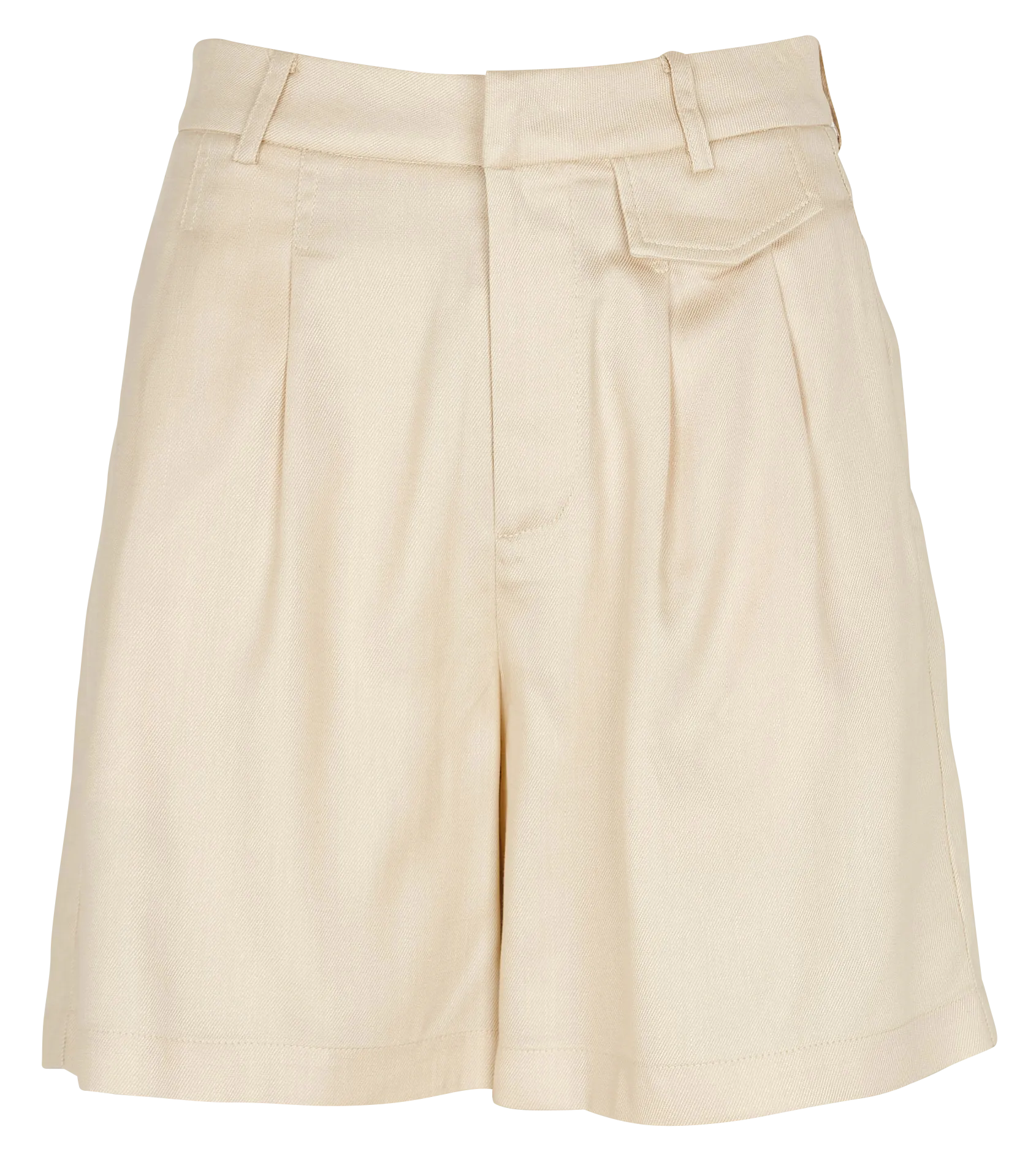 SEE U SOON Short recto de talle alto en beige