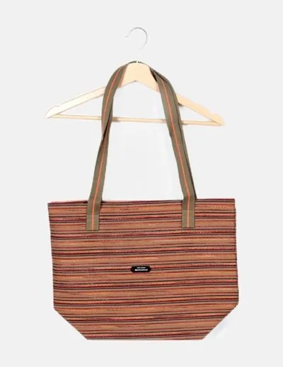 SKUNKFUNK  SKFK BOLSO MARRóN RAYAS