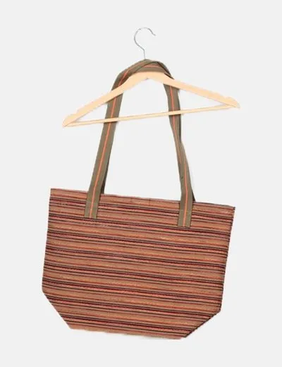 SKUNKFUNK  SKFK BOLSO MARRóN RAYAS