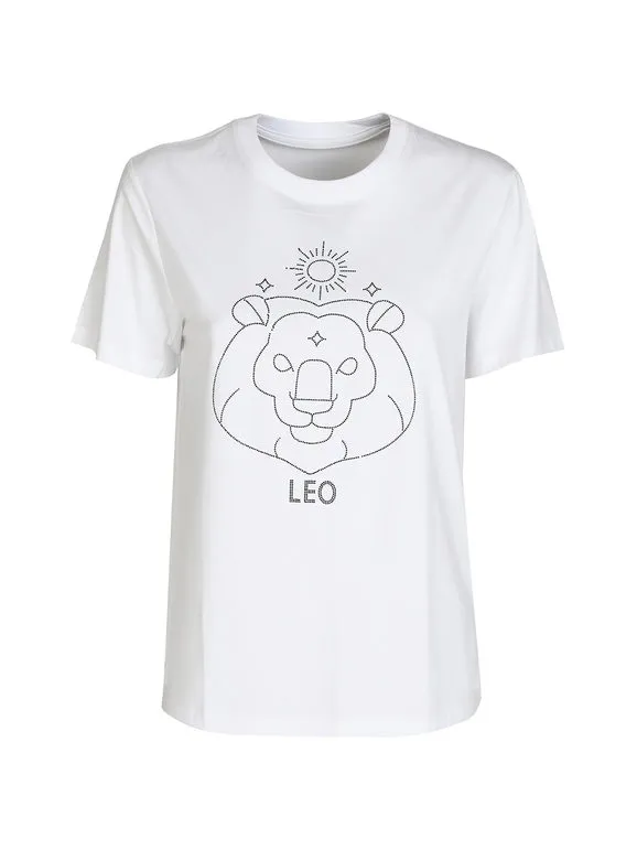 Solada Camiseta de manga corta mujer signo del zodiaco Leo