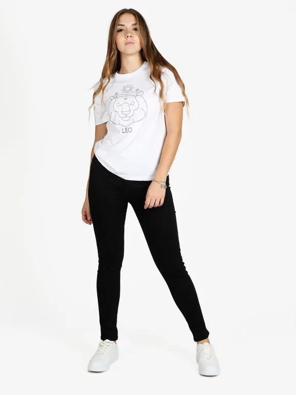 Solada Camiseta de manga corta mujer signo del zodiaco Leo