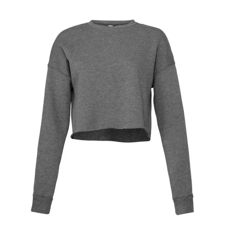 Sudadera Corta Mujer Crew de Bella + Canvas