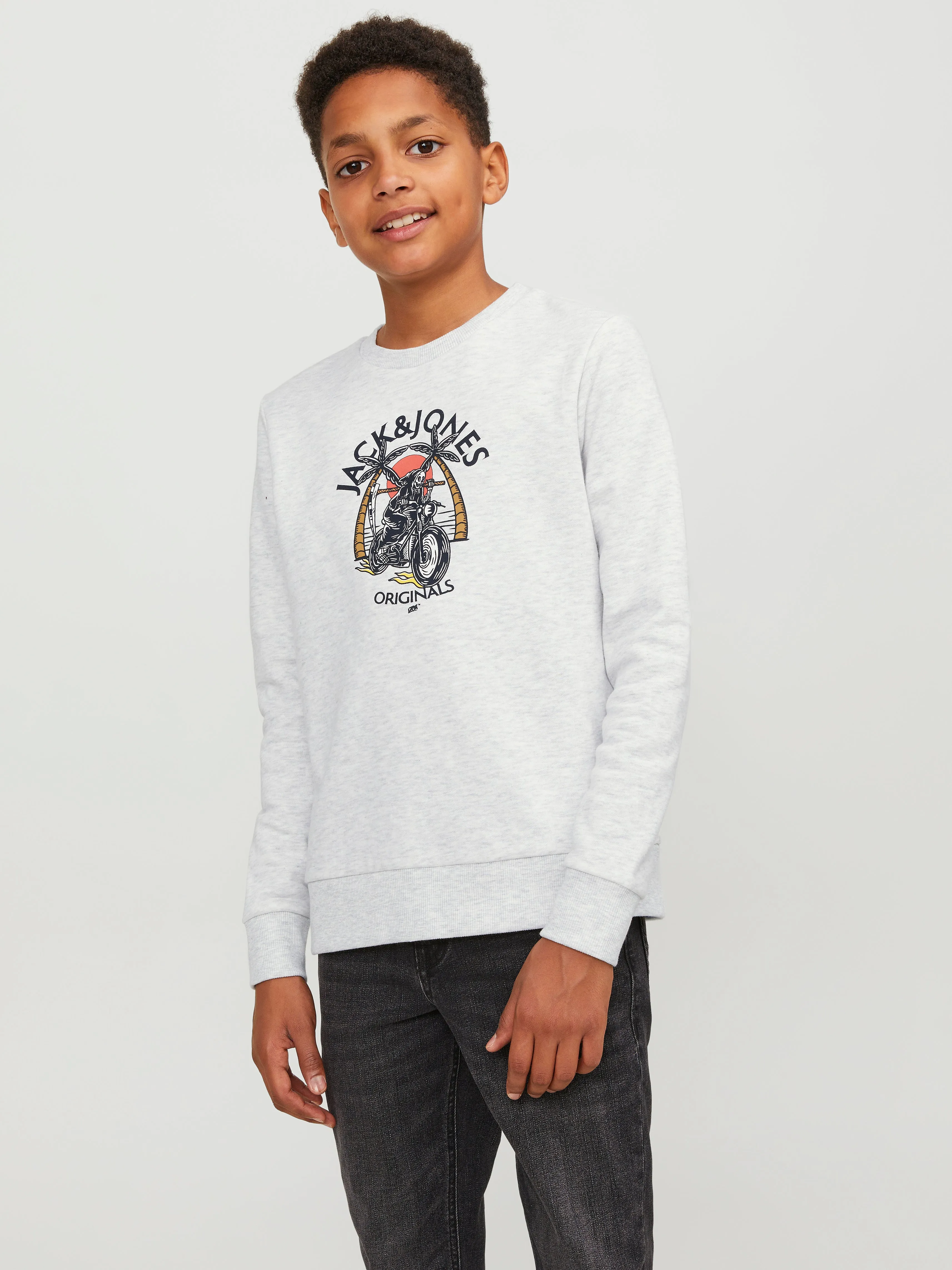 Sudadera Estampado Junior | Gris intermedio | Jack & Jones®