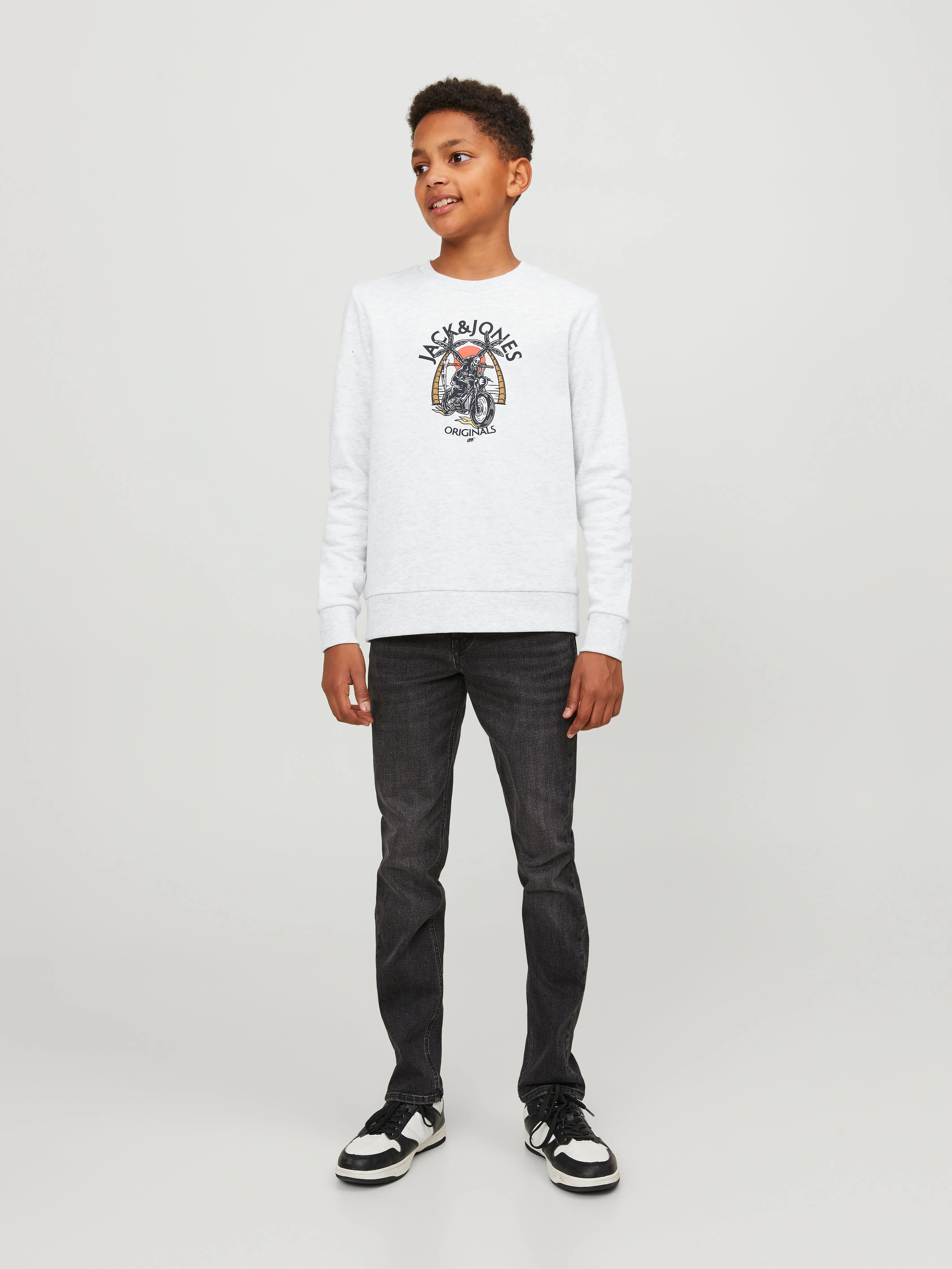 Sudadera Estampado Junior | Gris intermedio | Jack & Jones®