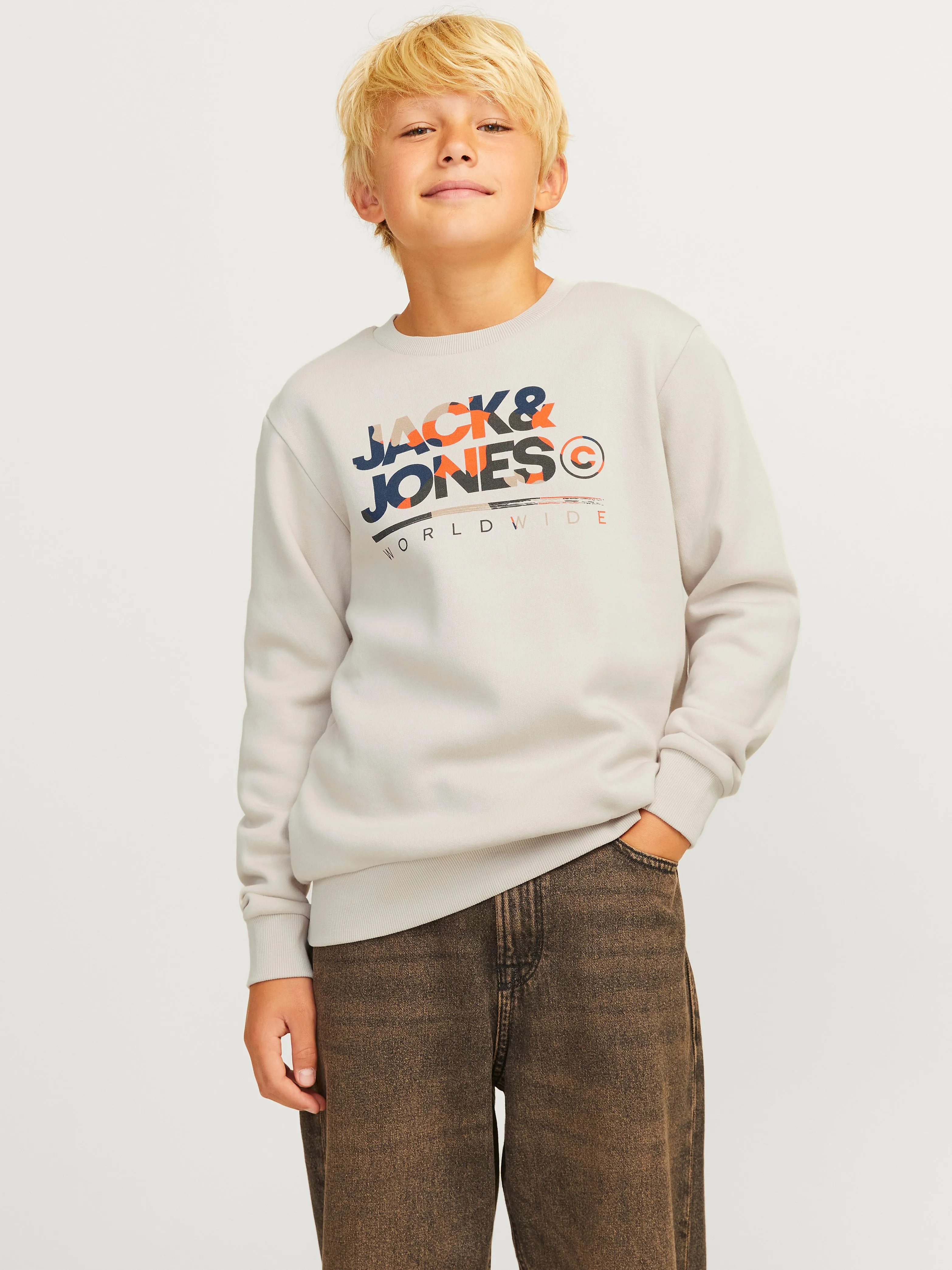 Sudadera Logotipo | Gris claro | Jack & Jones®