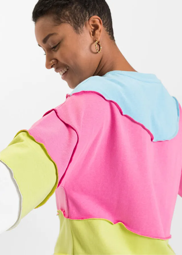 SUDADERA ROSA FLAMENCOVERDE MENTA DE RAYAS