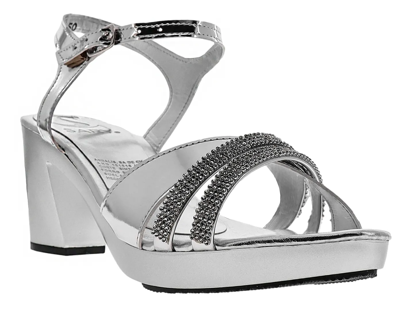 Tacones Sary 2888 Plata Para Mujer