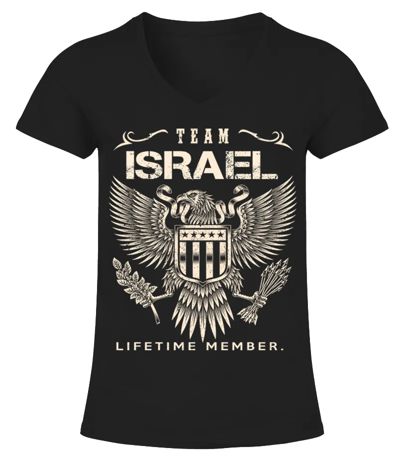 TEAM ISRAEL LIFETIME MEMBER  Camiseta cuello pico Mujer