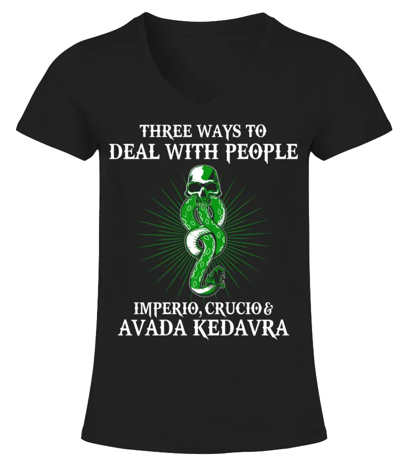 Three Ways To Deal With People Camiseta cuello pico Mujer