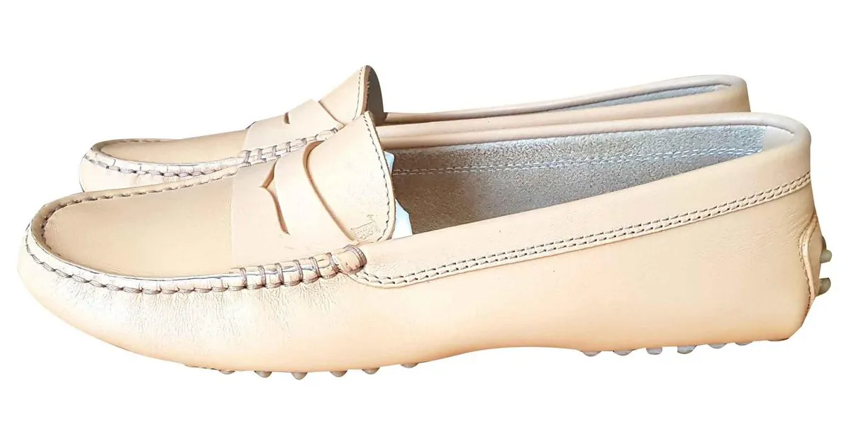 Tod's Tods skin coloure mocassinas Beige 