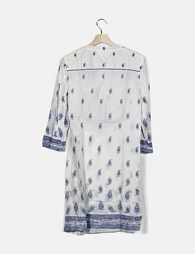 Tommy Hilfiger Túnica blanca print pasley