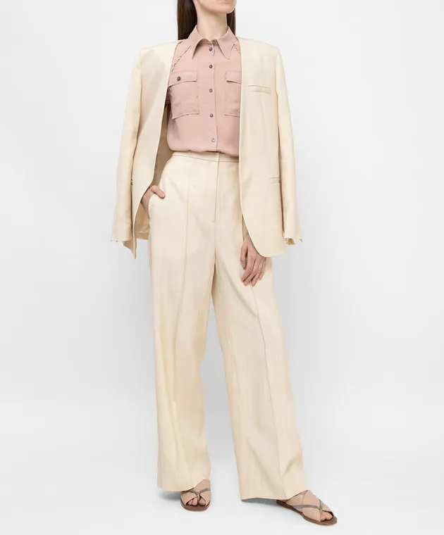 Toteme Light Beige Loose Pants