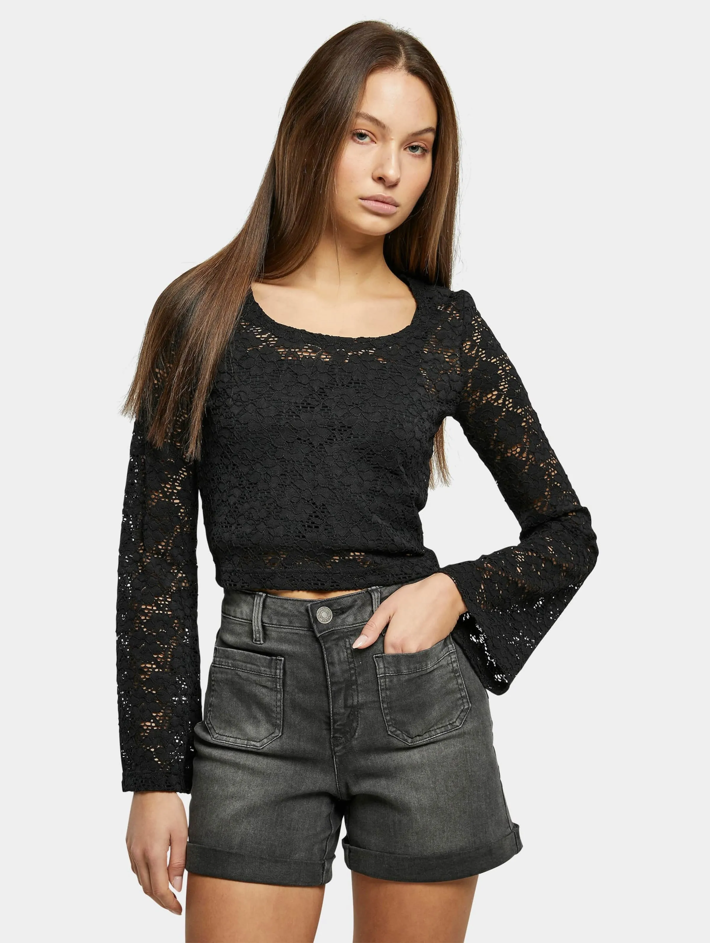 Urban Classics Ladies Cropped Lace