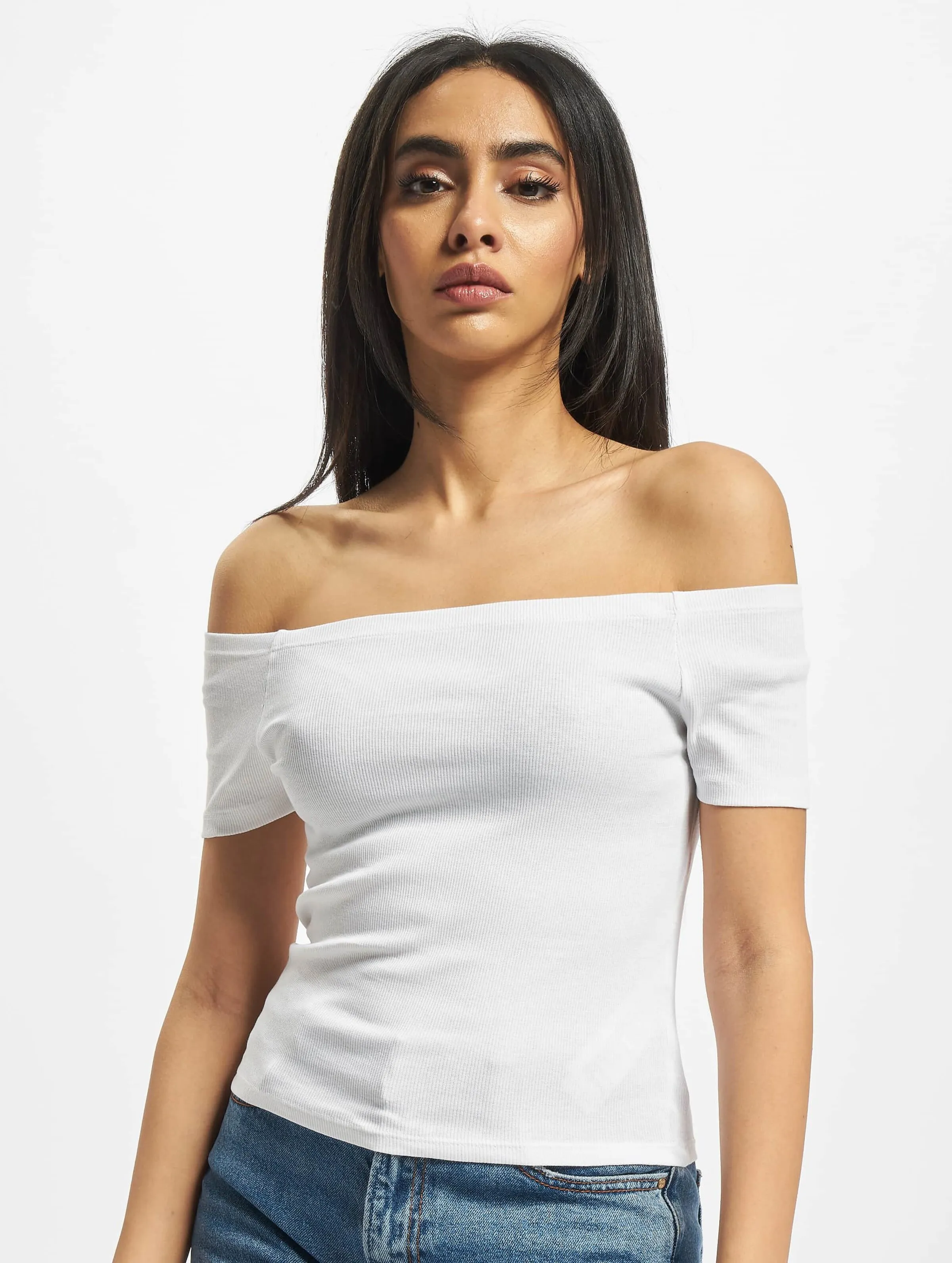 URBAN CLASSICS LADIES OFF SHOULDER RIB 2PACK