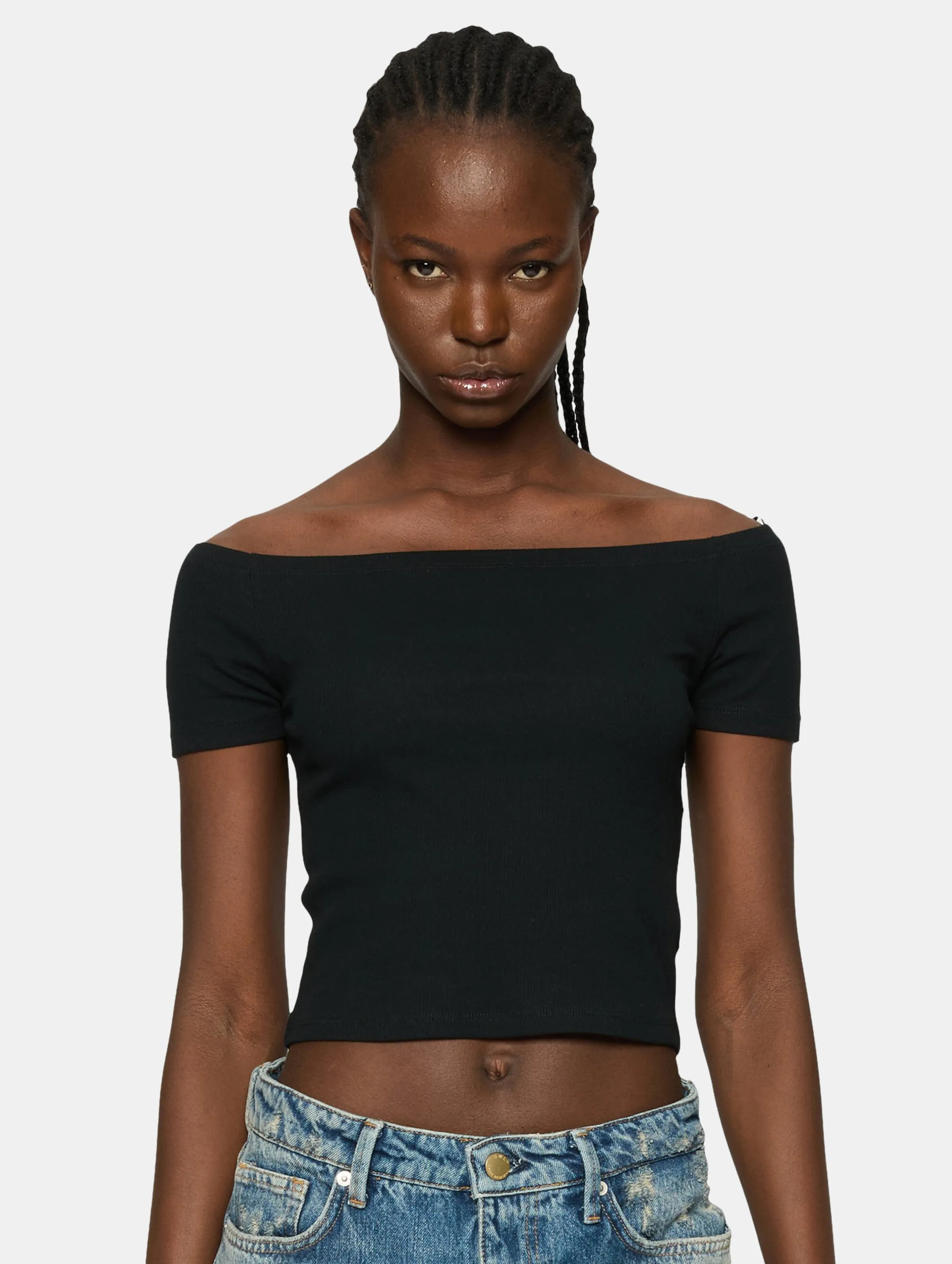 Urban Classics Ladies Organic Off Shoulder Rib 2 Pack
