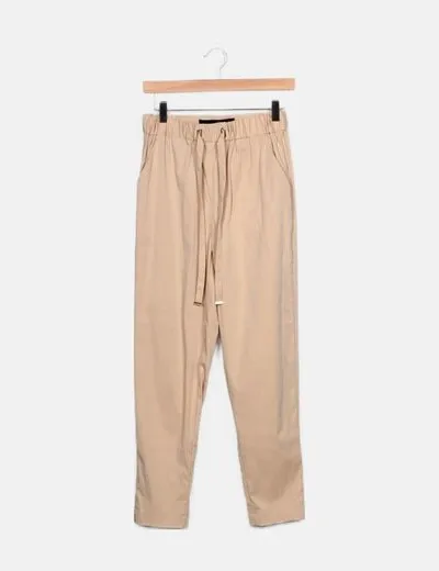 Uterqüe Pantalón casual beige