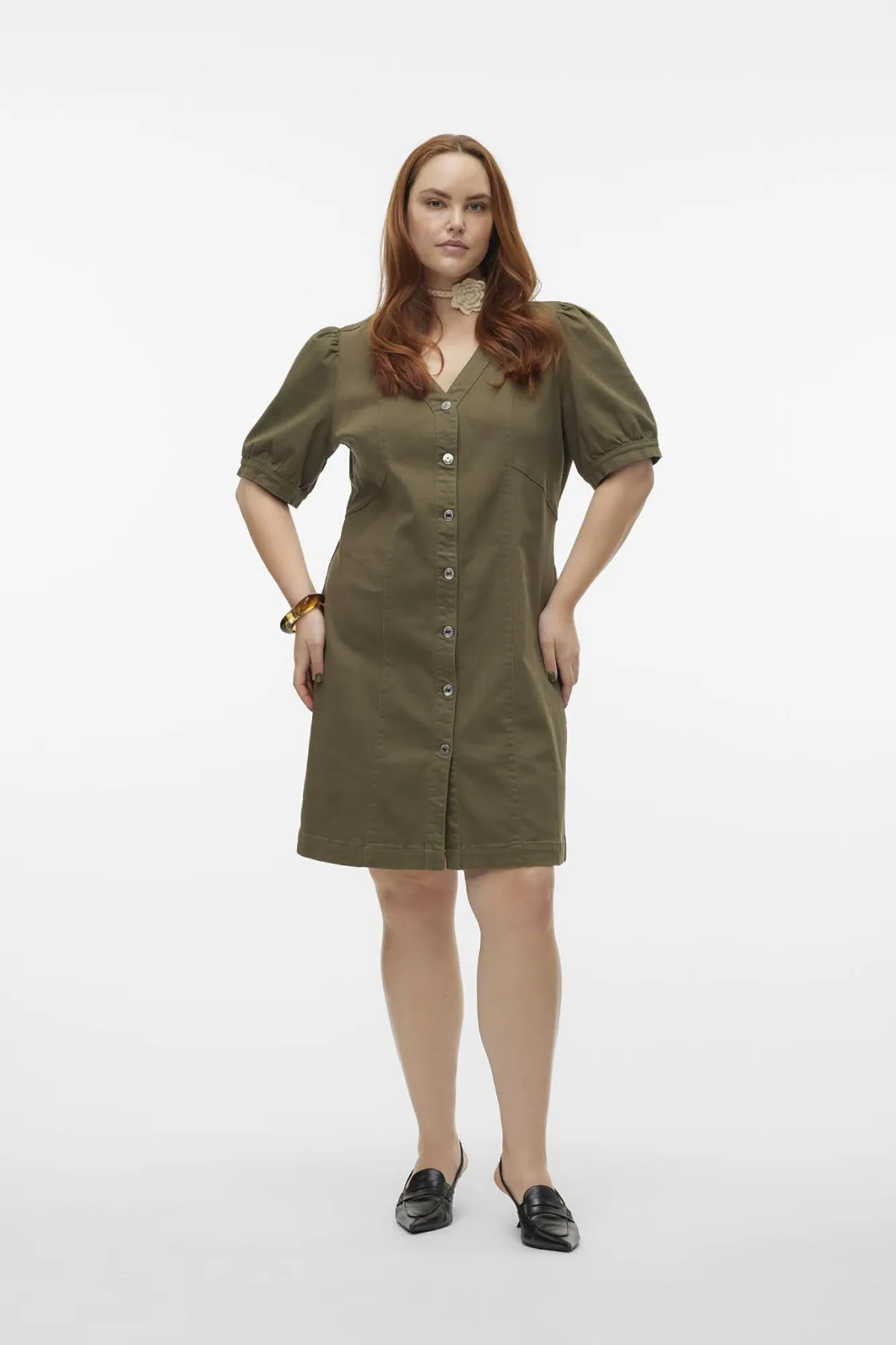 Vero Moda Curve Vestido corto denim talla grande