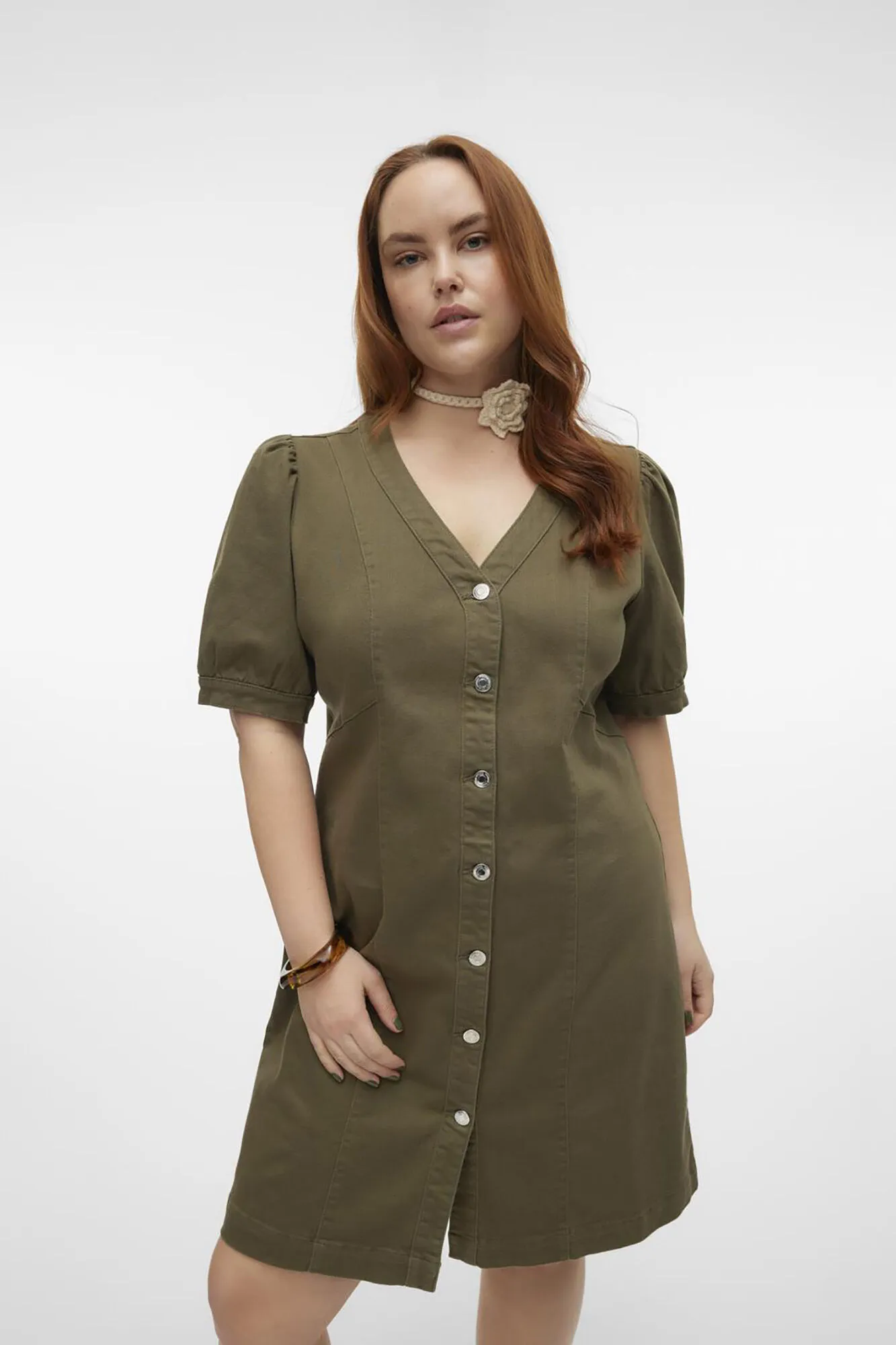 Vero Moda Curve Vestido corto denim talla grande