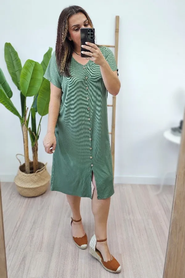Vestido Canale Safari Kaki