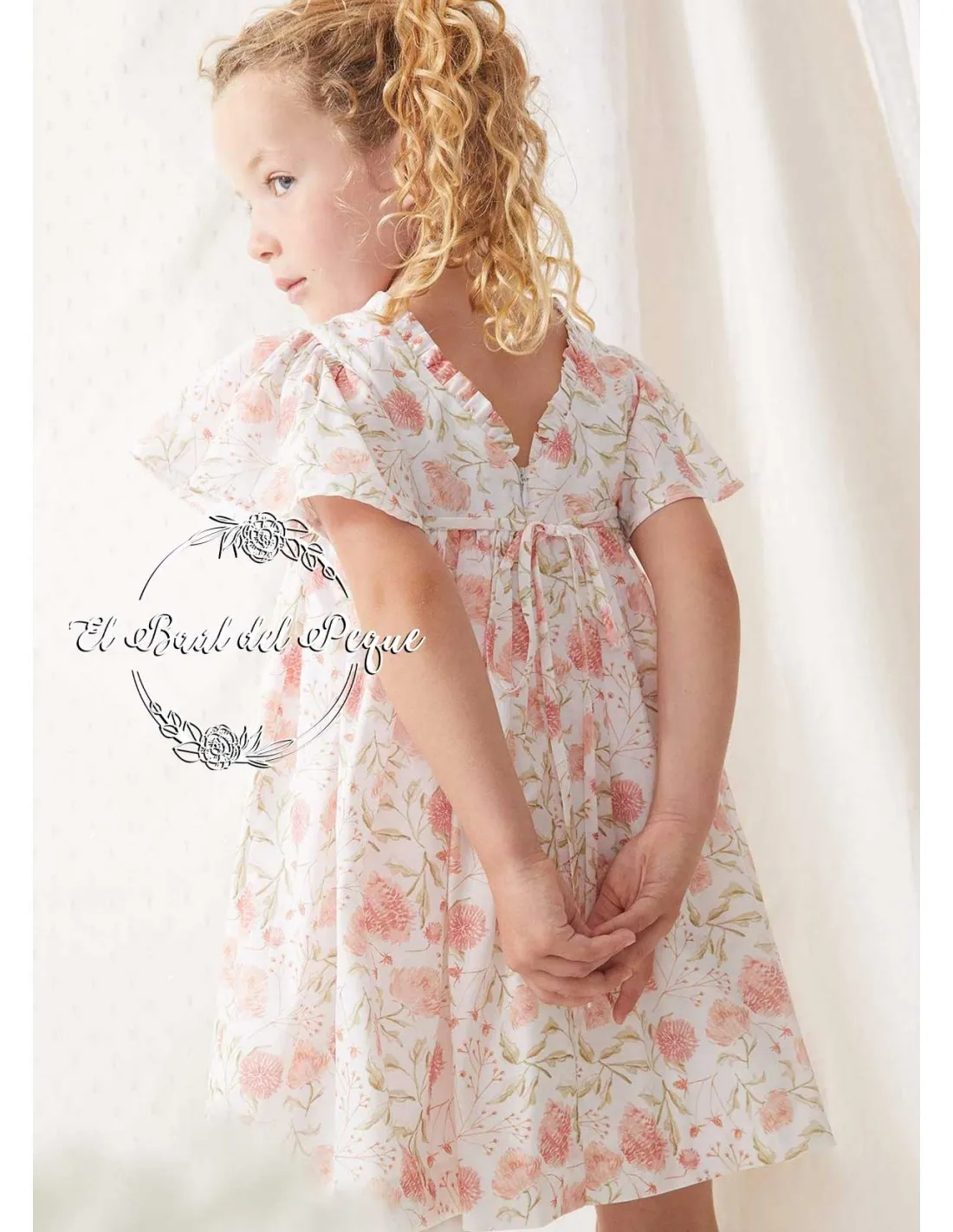 Vestido Ceremonia Tartaleta Vivian Manga Capa