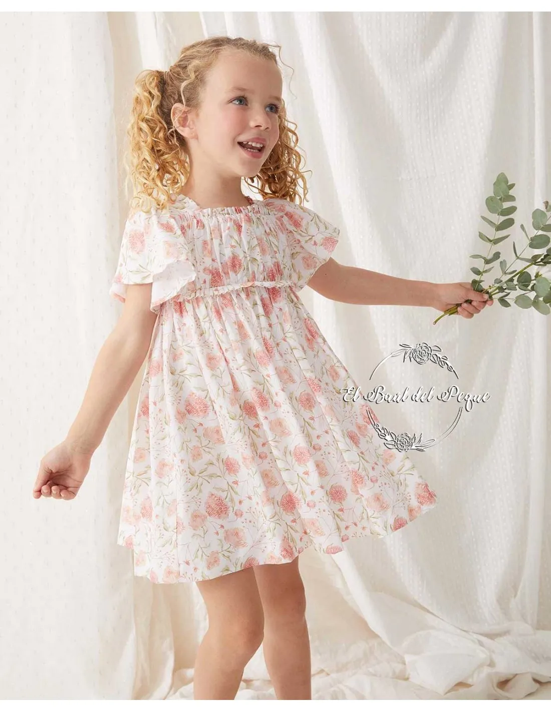 Vestido Ceremonia Tartaleta Vivian Manga Capa