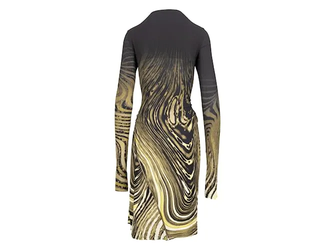 Vestido con estampado animalier de Roberto Cavalli y cremallera frontal Multicolor 