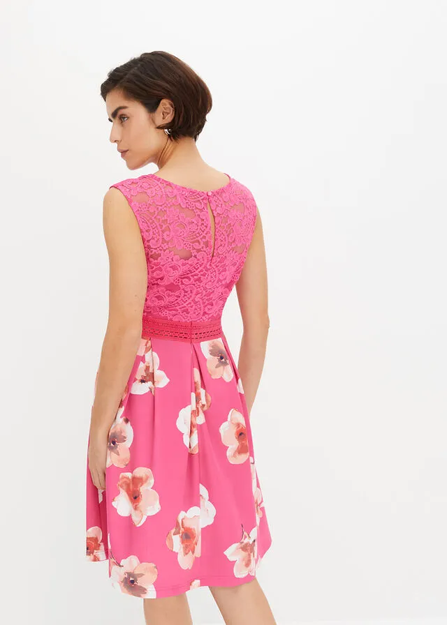 Vestido con estampado de flores Rosa con estampado de flores