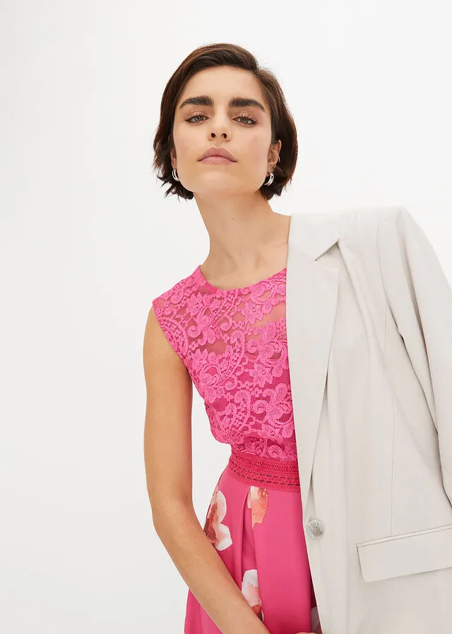 Vestido con estampado de flores Rosa con estampado de flores