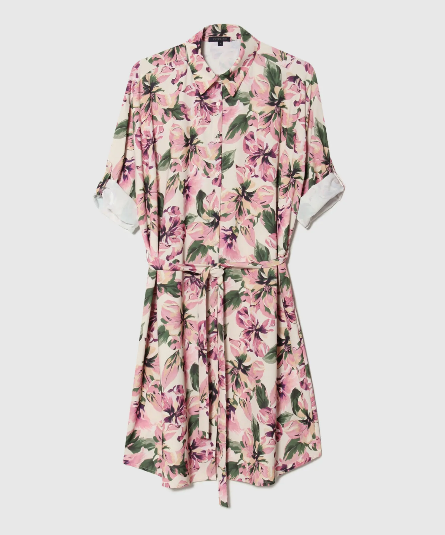 VESTIDO ESTAMPADO CON CINTUR&OACUTE;N