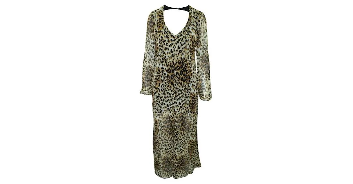 Vestido largo con estampado animal de Reformation 
