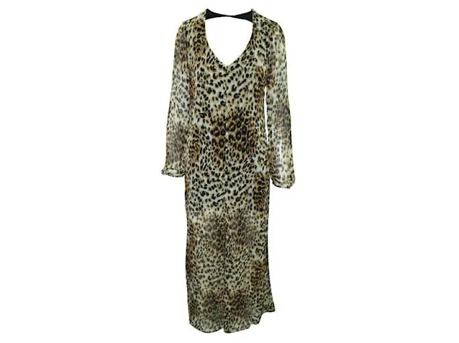 Vestido largo con estampado animal de Reformation 
