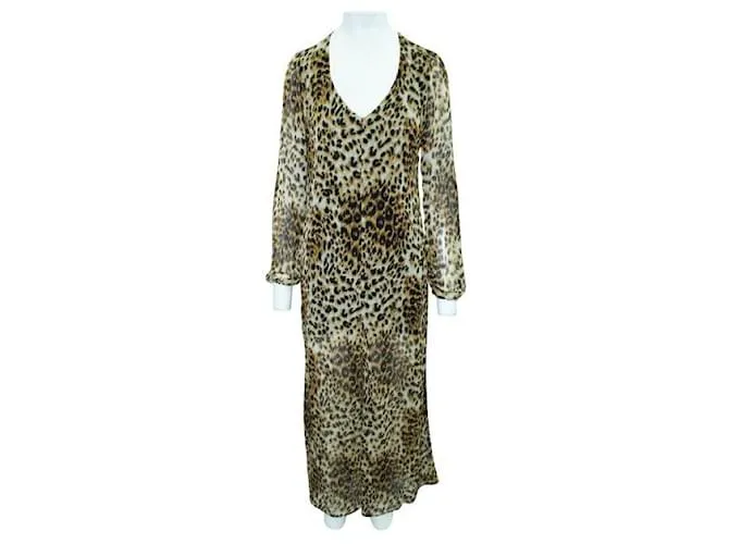 Vestido largo con estampado animal de Reformation 