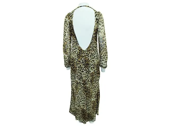 Vestido largo con estampado animal de Reformation 