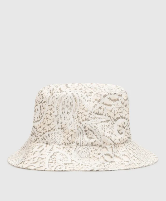 Vilebrequin Boheme beige panama in logo print